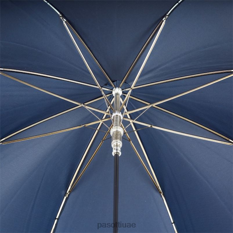 مظلة | 478 oxf-8 w39pb - مظلة زرقاء، مقبض السلوقي الفضي PASOTTI Z446V80